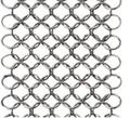 Whiting and Davis Large Stainless Steel Ring Mesh